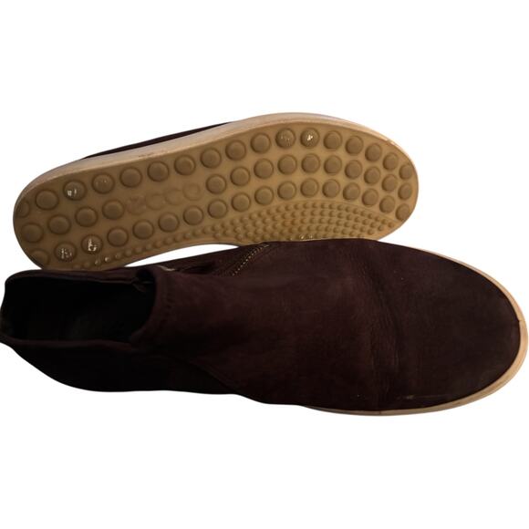 Ecco Brand Soft Zip Ankle Bootie, Purple Nubuck, Women's Size 10 - Picture 3 of 4